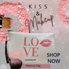 Kiss & Makeup Cosmetic Bag